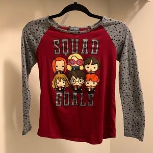Harry Potter official squad goals baseball tee